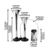 179962 Trompette Bitonale avec compresseur d'air 150dB 12v