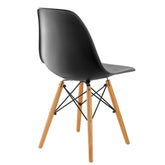 Pack de 4 chaises Supreme avec pieds en bois et structure rigide