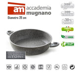 Cocotte -Sauteuse 2 poignées - antiadhésive diametre 28cm effet pierre