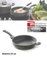 Poêle - Sauteuse un manche antiadhésive de 28 cm effet pierre - Diamond Tech