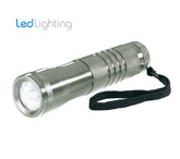 Lampe torche 9 LED lumière froide en aluminium - longueur 13cm - ergonomique
