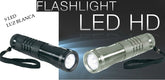 Lampe torche 9 LED lumière froide en aluminium - longueur 13cm - ergonomique