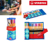 8825-061 Trousse enroulable 25 feutres Stabilo Point 88 trait 0,4 mm