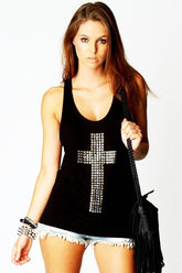 T-shirt fille / femme avec un dessin en forme de croix mod. TANK MYSTIQUE