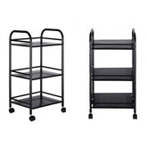 Desserte 3 niveaux multifonction pour objets 4 roues 40 x 35 x 75 cm