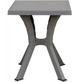 Table Rigoletto en résine de rotin gaufré KROPLAST pour extérieur 60x60xh70cm