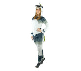 Pyjama Cosplay B1840 Combinaison UNICORNE en peluche UNISEX de XS à XXL noir