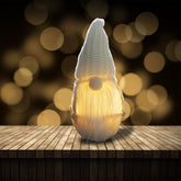 Décoration de Noël gnome blanc 308029 batterie lumière 15x15x45h cm