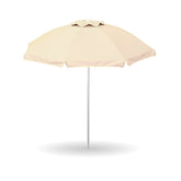 Parasol de plage rond Cayman DIM001 115 x 160 cm avec tige et coupe-vent ECRU