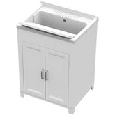 Lavabo en résine et pvc intérieur extérieur 60x50cm Art 9232 couleur blanc