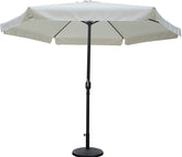 Parasol de jardin rond 3 x h2,4 mt avec Frange Round Structure en acier