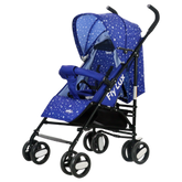 Poussette NUNU' Fly Lux NU-S200-BL bleue avec étoiles 516100 sac 105x50x63 cm