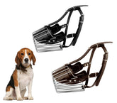 Muselière à panier art. 5808 en acier et en cuir 9 cm pour les petits chiens