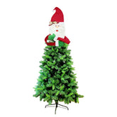 Embout pour arbre de Noël 6145018 forme du visage du Père Noël avec des mains