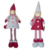 Fille en polyester 75h cm 368007 robe rouge de Noël et la lumière dans l’écharpe