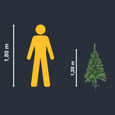 Arbre de Noël 120H cm 164068 avec 145 branches pliantes en PVC épicéa artificiel