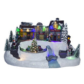 Village de Noël décoration TRAIN 361001 mouvement lumières et musique 37x27x21cm