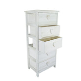 Armoire en bois avec poignée en forme de coeur 5 tiroirs 40x29xH90cm art.398010