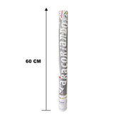 Canon à confettis blancs taille L 60 cm NY132 pour fêtes événements