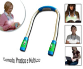 Lampe cou - double lumière led collier souple caoutchouc - polyvalente 4 LED