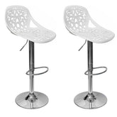 Set 2 pièces Tabouret snack-bar pivotant en polypropylène GIGLIO H79cm