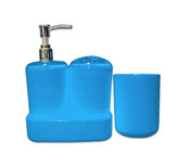 Set 4 accessoires salle de bain-distributeur de savon porte brosse à dents710824