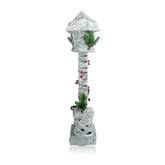 Lampe de Noël 867521 lanterne tissée paillettes et neige 60 cm avec lumière
