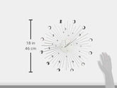 Horloge murale en métal 793165 50cm étoile de cristal Décoration maison
