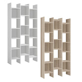 264820 Étagère italienne en bois MDF avec 3 colonnes cubiques 96x25x192 cm
