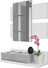 Meuble d’entrée 265797 Tekkan Tiroir et Miroir Design Moderne 75x29x116