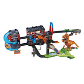 Piste Acrobatique 4 mt Dinosaur avec 2 Voitures Double Piste avec Effets Sonores