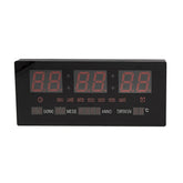 Horloge murale numérique led 136151 calendrier température 36x16x3 cm