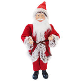 Santa Claus Robe Rouge et Gris 144199 Décoration de Noel 50H avec Mini-Lumière