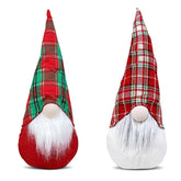 Robe écossaise de gnome de Noel et barbe décoration avec la lumière 15x13xH45 cm