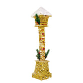 Lampe de Noël à emboîtement avec paillettes d'or miniatures 60H cm