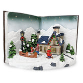 Livre gris Village de Noël avec lumières sons Mouvement 31Lx19Px21Hcm