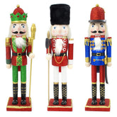 Casse-Noisette de Noel de soldat structure en bois paillettes 38Hcm