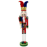 Casse-Noisette Soldat Bouffon 030166 décoration de Noël en bois H50 cm