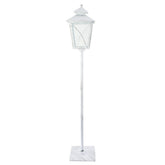 Lampadaire de Noël blanc décoration en métal et verre 106Hx18x18 cm