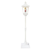 364002 Lampadaire de Noël blanc H180 Cm Décoration avec musique et mini lumières