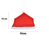Kit 2 housses de chaise - chapeau de Noël Père Noël - 70 x 52 cm