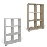 Bibliothèque étagère verticale 6 Cubes Art.108 étagères rangement 60x24x99.5H Cm