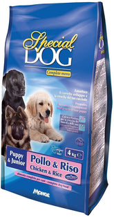 007672 Monge spécial chien qualité premium Puppy et Junior poulet et riz 4 kg