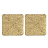 Kit 2 pc siège chaise PISA Art.901 structure inférieure paille naturelle 37x37cm