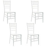 Lot de 4 chaises chiavari blanches Design Classique pour la Restauration Vintage