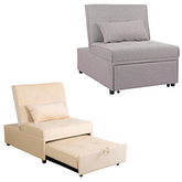 Fauteuil lit simple avec coussin de canapé extensible peu encombrant COOKIE