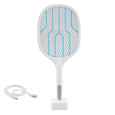 098224 Raquette électrique anti-insectes rechargeable anti moustique lumière UV
