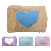 Bouillotte électrique avec poche peluche coeur 439005 rechargeable