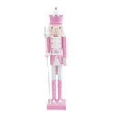 Casse-Noisette en Bois Soldat 50H 433017 Décorations de Noël Rose avec Sceptre