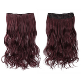 Extension 4 Clips rouge acajou ondulé long 50 cm Ruban Synthétique Faux Cheveux